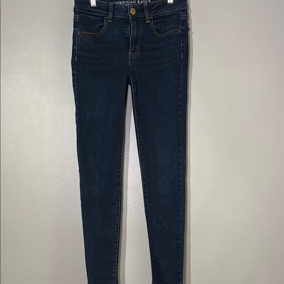 American Eagle Outfitters Blue Skinny Jeans Classic Fit - Picture 1 of 12